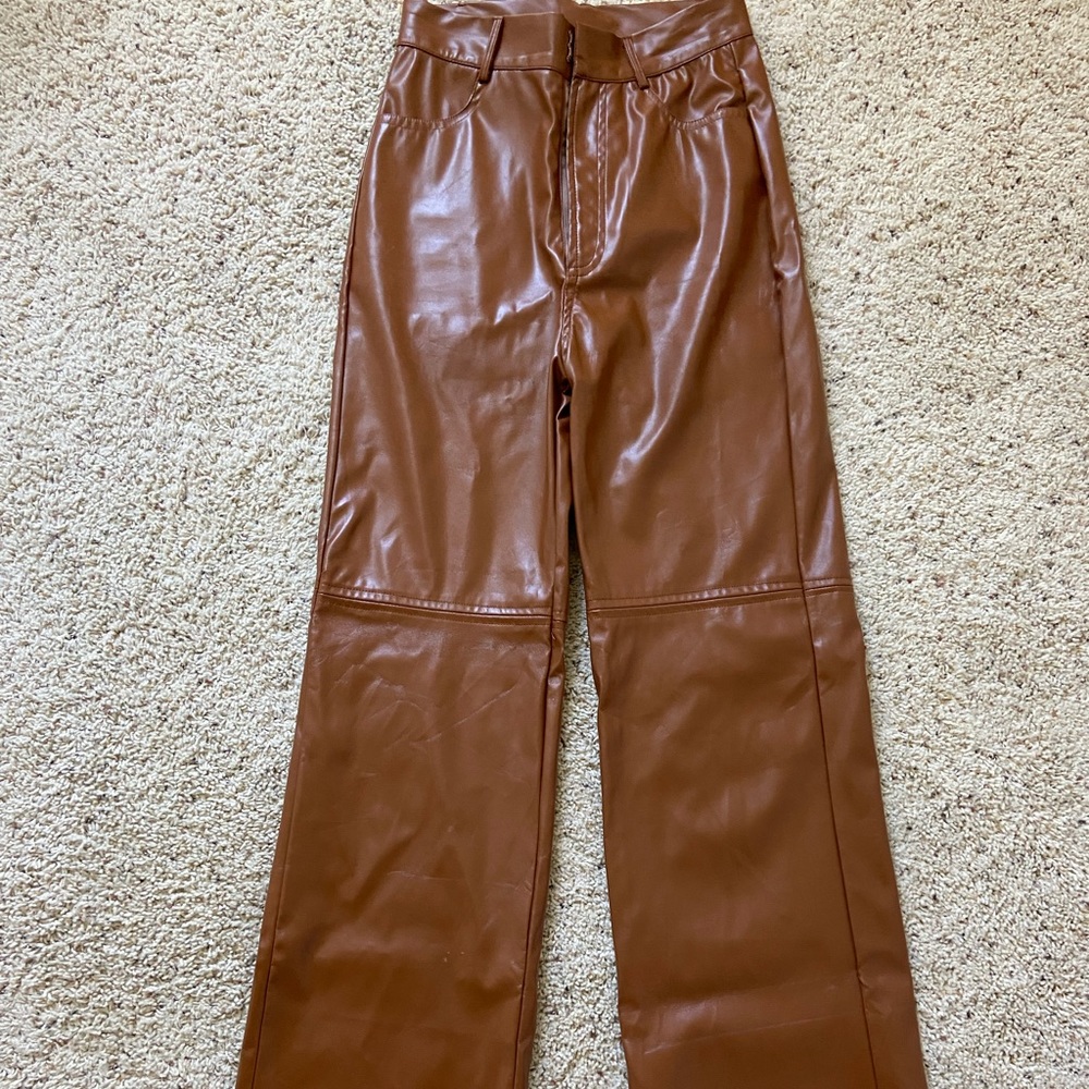 Brown Leather Pants